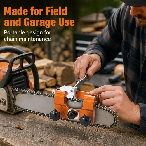 Chainsaw chain sharpening - chain, jig